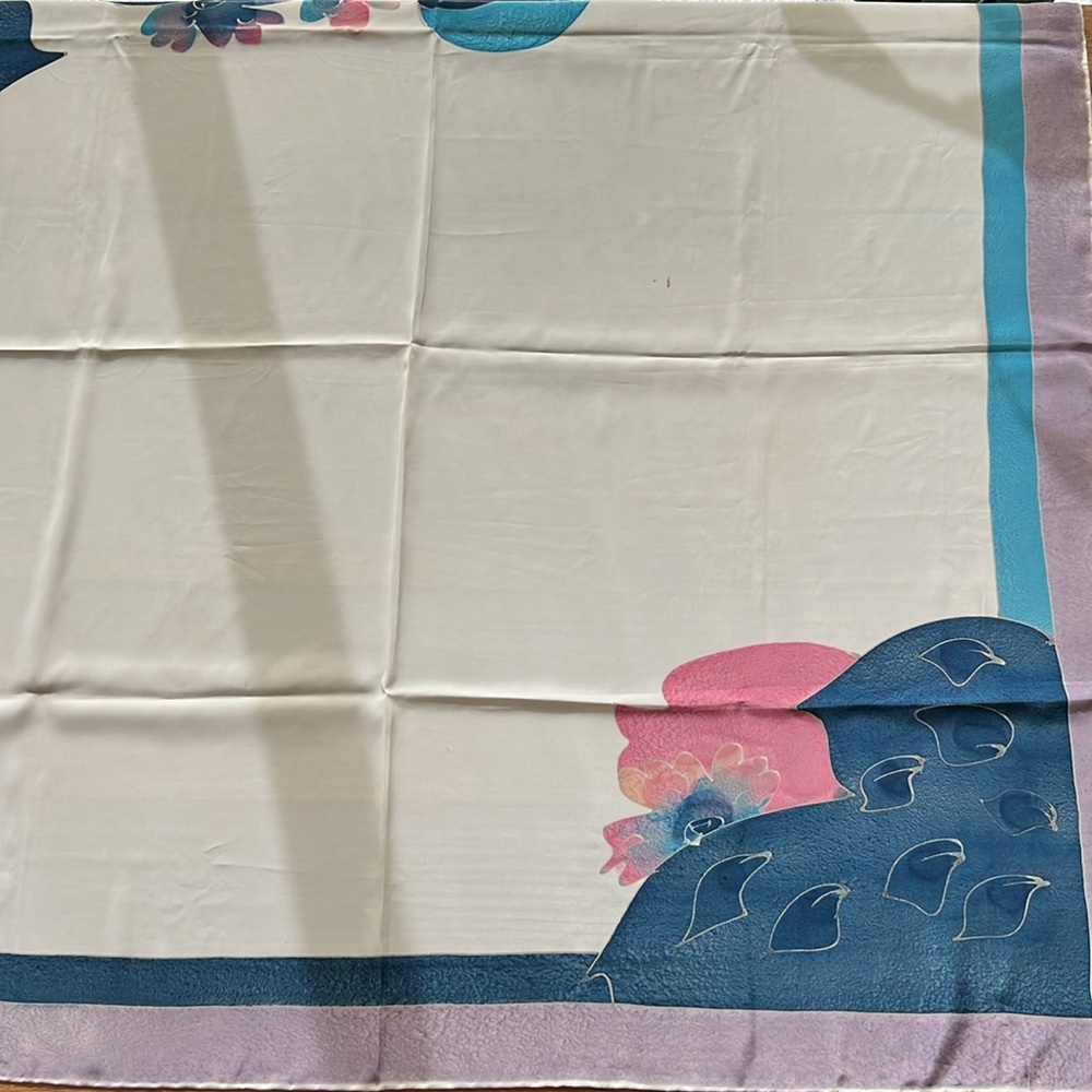 Women’s Vintage Scarf in blue and purple - Picture 8 of 13